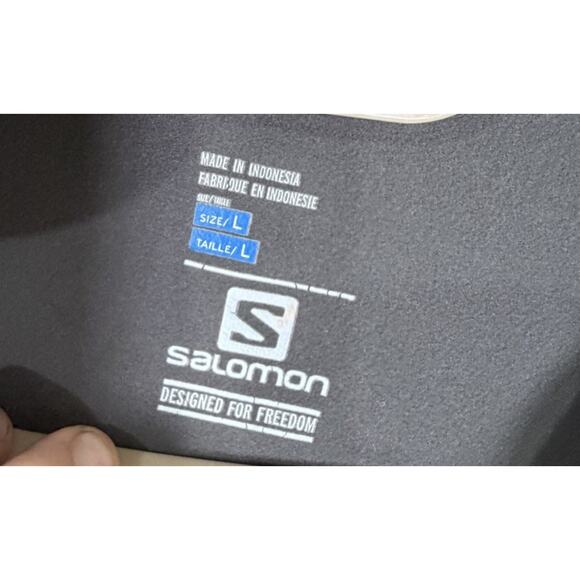 Salomon 1/4 Zip Performance Pullover Advanced Skin Shield Neon Reflective Sz L - Picture 8 of 8